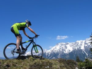 Mountainbiker in the Alps